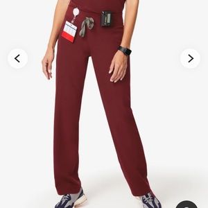 Figs Burgundy scrub pants